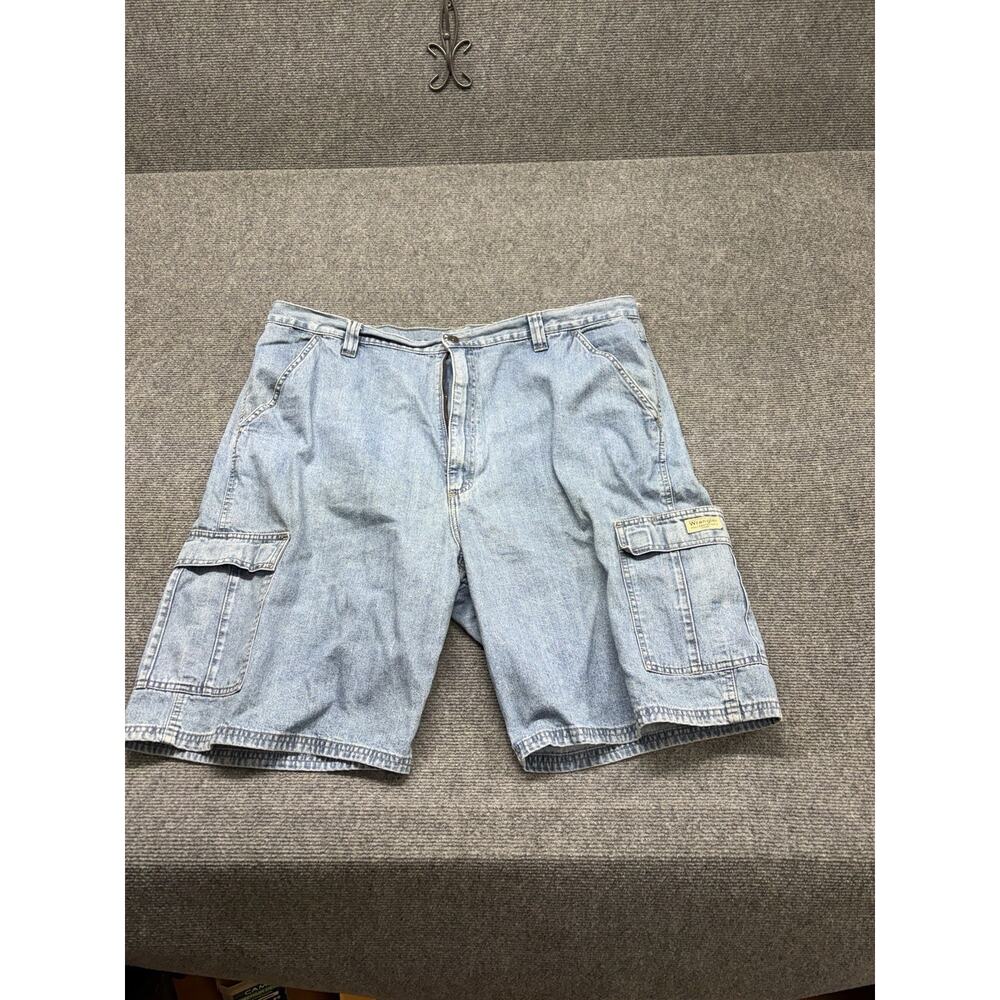 Wrangler Denim Cargo Shorts Men’s Size 42 Blue Utility